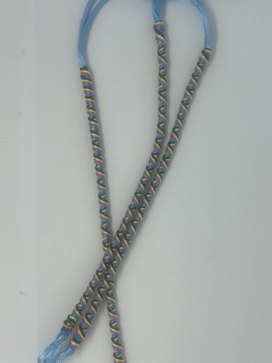 Hair Wrap - Pink, Blue, Black and Yellow